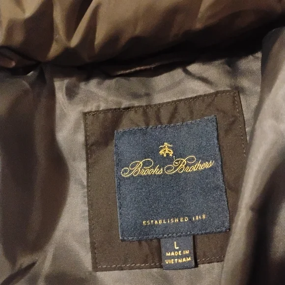 Brooks Brothers Luxury Line 1818 down puffer Mens Hoodie jacket L - Picture 9 of 11